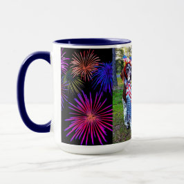Taza Mug combinado de celebración patriótica de perros 