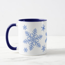 Taza Mug. combinado de copos de nieve