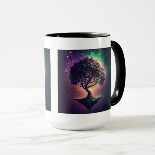 Taza Mug. Combo de árbol en el espacio, 15 oz (Anverso derecho)