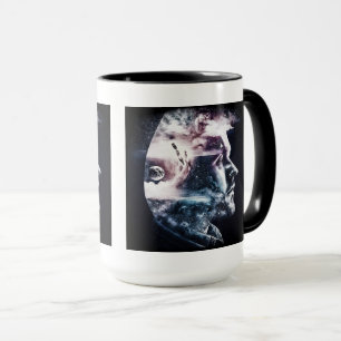 Taza Mug Combo de hombre de doble exposición, 15 oz