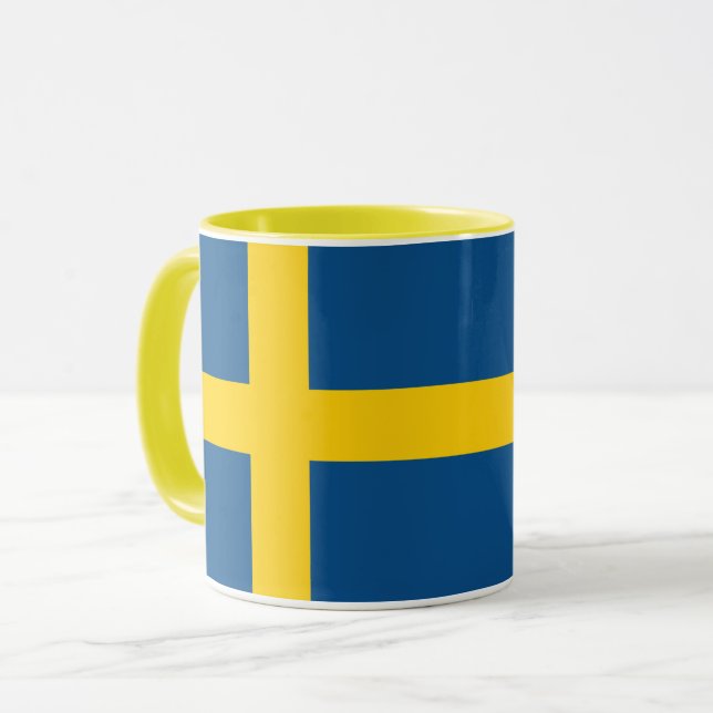 Taza Mug Combo De La Bandera De Suecia (Anverso izquierdo)