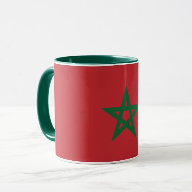Taza Mug Combo de la bandera del Reino de Marruecos (Anverso izquierdo)