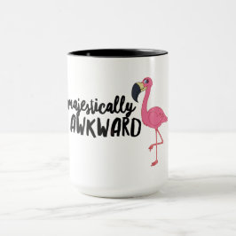 Taza Mug Combo Flamingo negro de 15 oz majestuosamente