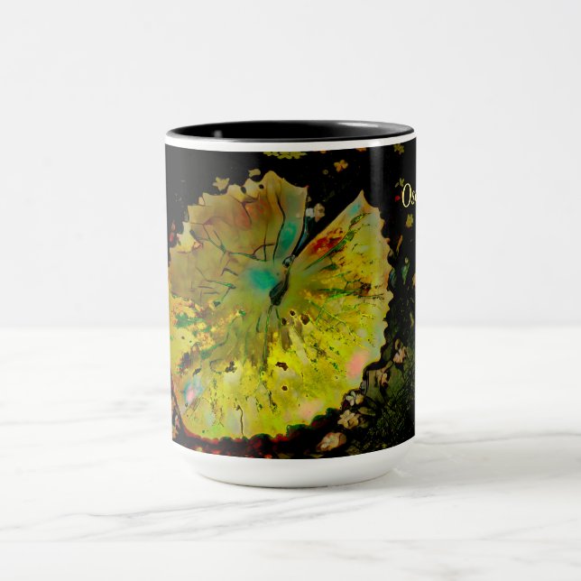 Taza Mug con agua mejorada Lily Pod Leaf (Centro)