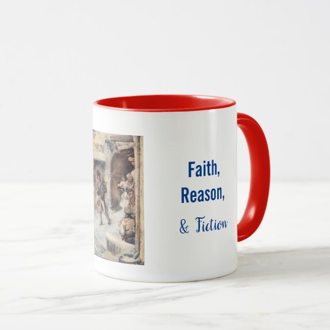 Taza Mug con Bob Cratchit llevando a Tiny Tim (Anverso derecho)