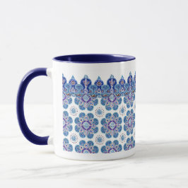 Taza Mug con diseño azul y púrpura