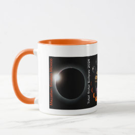 Taza Mug con eclipse solar total 2024 en Mazatlan