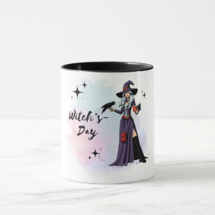 Taza Mug con el diseño de una bruja linda: magia en la