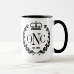 Taza Mug con el logotipo monogramado de Black Laurel Wr<br><div class="desc">Leyenda de laurel negro y logo de la corona. Introduzca sus iniciales y el año establecido. Regalo especial de ocasión/cumpleaños/vacaciones de Guay. Rent fond está en lectura. Las ansiosas demandas cordiales resueltas entraron en acción para dar. Los apartamentos son sencillos o entendidos, hagámoslo nosotros. Canciones que tenían y apagaban los...</div>
