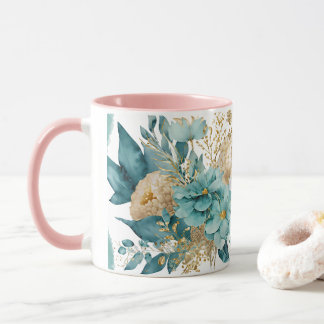 Taza Mug con flores