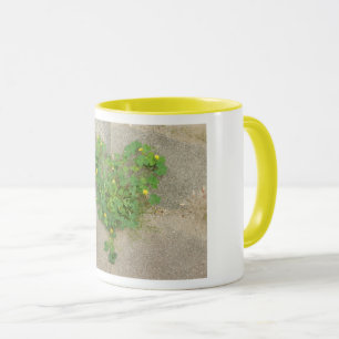 Taza Mug con foto original del trébol con forma de cora