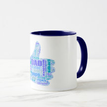 Mug con impresión en el centro - Word Cloud