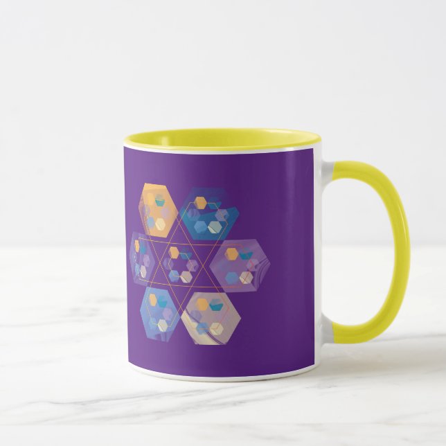 Taza Mug con impresionante diseño Hexagonal (Derecha)