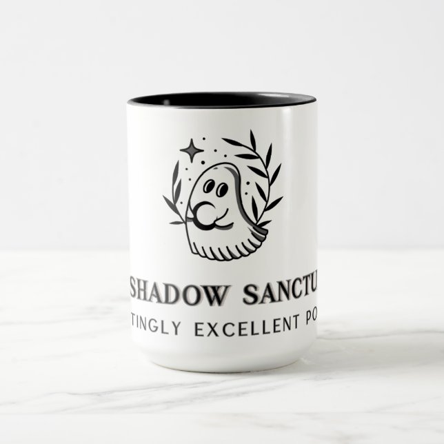Taza Mug Con Logotipo Completo Negro Y Gris (Centro)