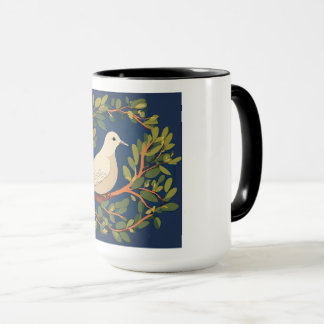 Taza Mug con palomas en la rama de olivo
