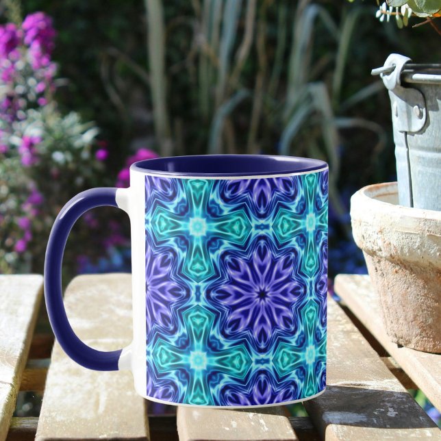 Taza Mug con patrón azul (Subido por el creador)