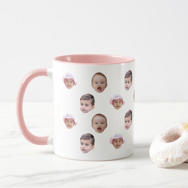 Taza Mug con regalo de foto para bebé | Personalizado B (Con donut)