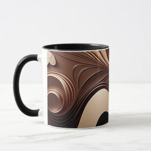 Taza Mug con tema de chocolate - Arte de cacao creativo