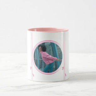 Taza Mug con un toque rosado y una foto Personalizado