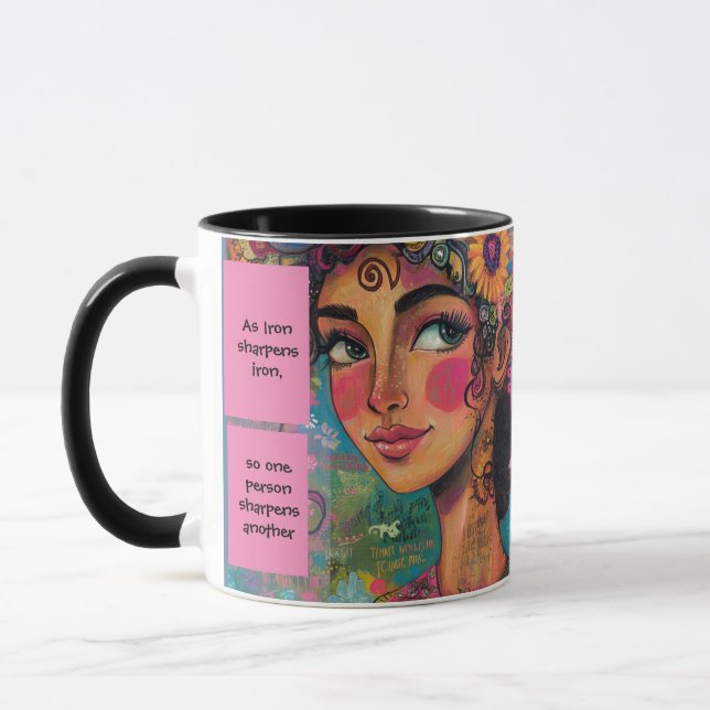 Taza Mug con verso bíblico positivo de los proverbios 2 (Izquierda)