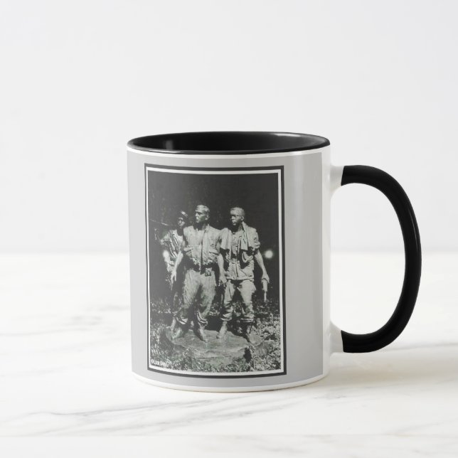 Taza Mug conmemorativa de Vietnam de "Tres soldados" (Derecha)
