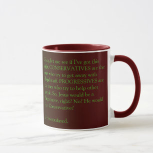 Taza Mug. conservadores y progresistas