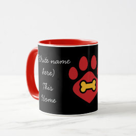 Taza Mug Cute Animal Paw Print