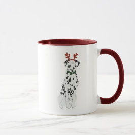 Taza Mug dálmata con la banda de la cabeza de Antler re