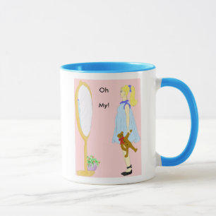 Taza Mug, dama embarazada en espejo