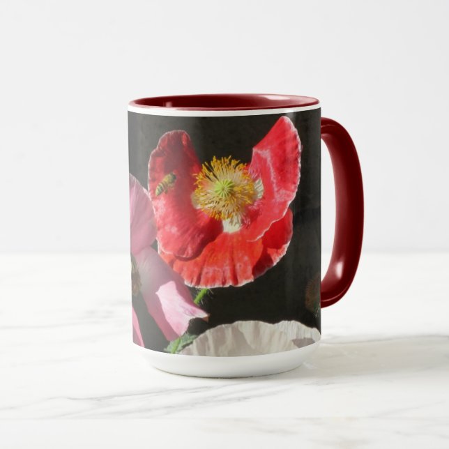 Taza Mug de "Abeja en los Coppies" (Anverso derecho)