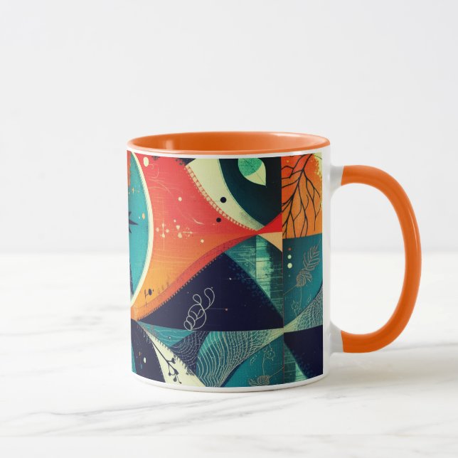 Taza Mug de abstracción gráfica (Derecha)