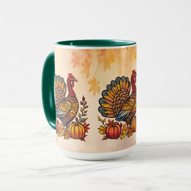 Taza Mug de Acción de Gracias de vacaciones tradicional (Anverso izquierdo)