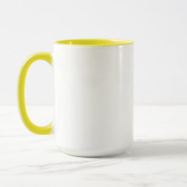 Taza Mug de acento amarillo de 15 onzas para sorbos cot