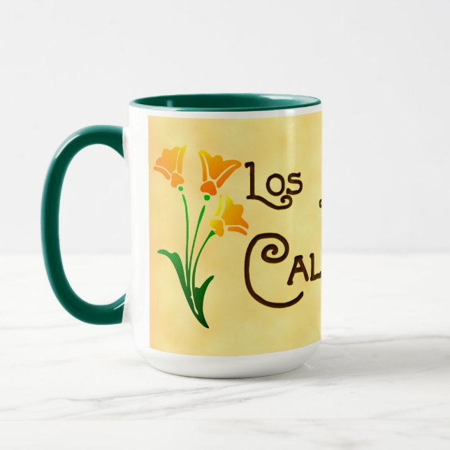 Taza Mug de adormidera de Los Ángeles California (Izquierda)