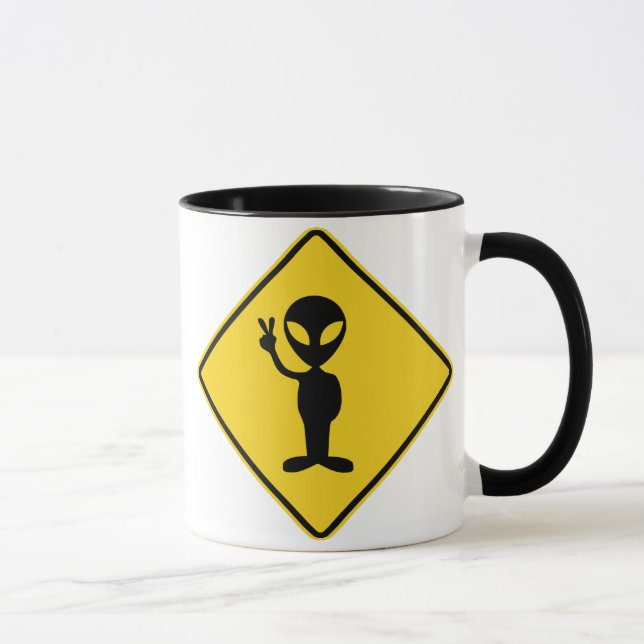 Taza Mug de advertencia de Alien (Derecha)