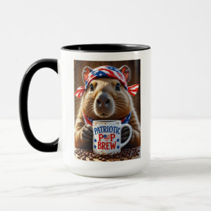 Taza Mug de amantes de animales patrióticos - Capibara