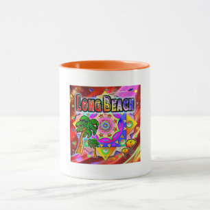 Taza Mug de amigos tropicales de Long Beach