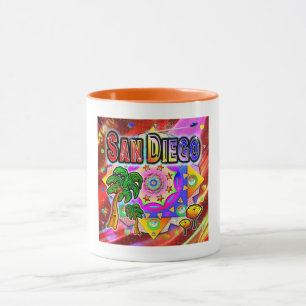 Taza Mug. de amigos tropicales de San Diego