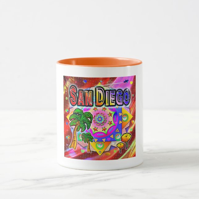 Taza Mug. de amigos tropicales de San Diego (Centro)