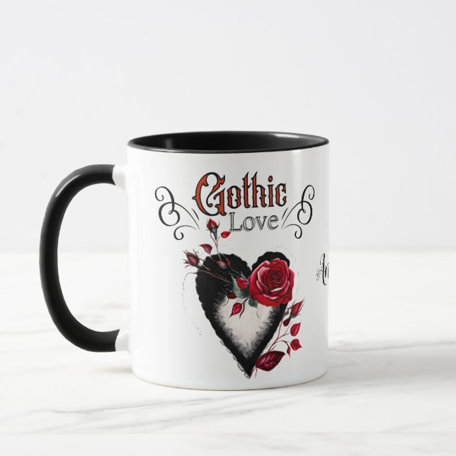 Taza Mug de amor gótico (Izquierda)