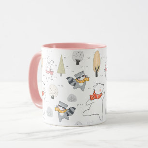 Taza Mug de animales de bosque adorables
