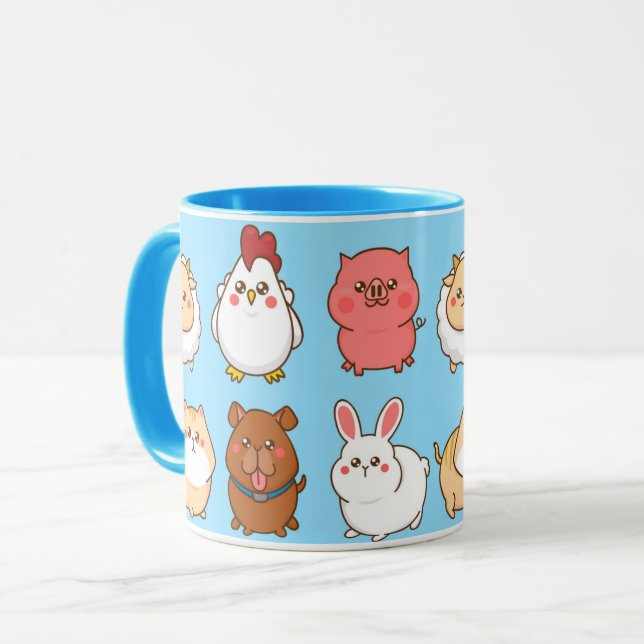 Taza Mug. de animales de granja (Anverso izquierdo)