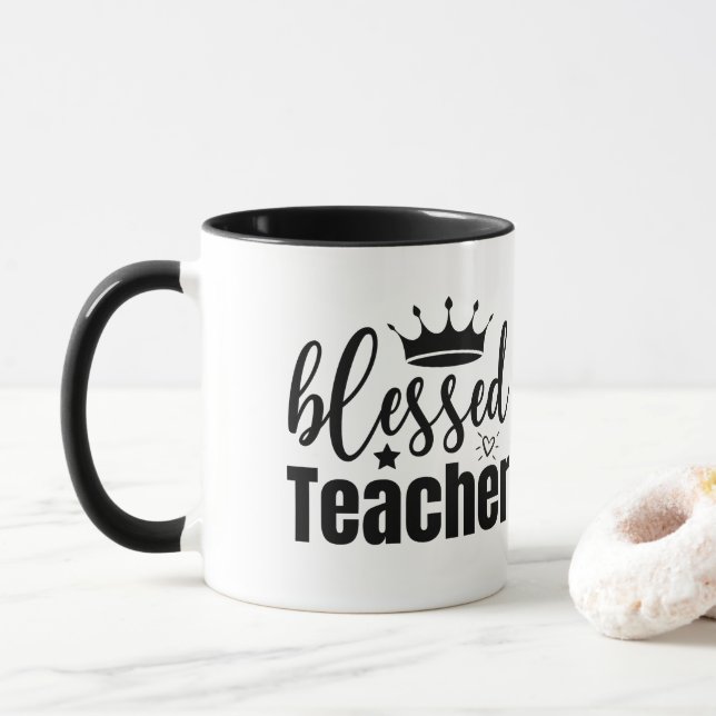 Taza Mug de aprecio del profesor | Gracias regalo (Con donut)