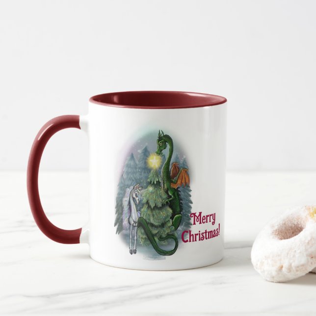 Taza Mug de árbol Christamas encantado (Con donut)
