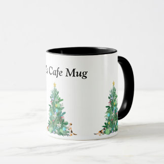 Taza Mug de árbol de navidad festivo personalizado