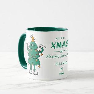 Taza Mug de árbol de navidad lindo   Festividad persona