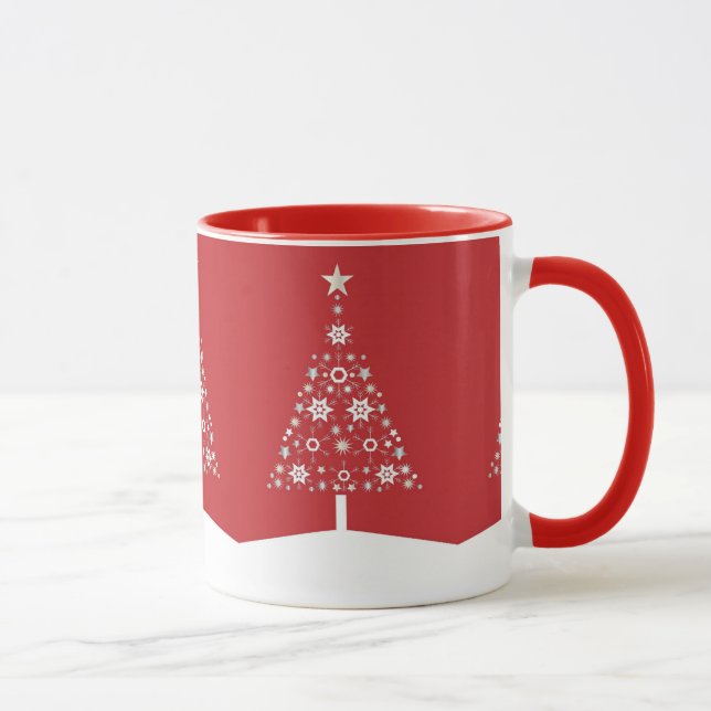 Taza Mug de árbol de Navidad personalizado (Derecha)