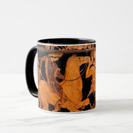 Taza Mug de arte clásico de la antigua figura roja grie