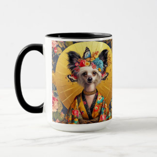 Taza Mug de arte de perro en la cama de Chinsese
