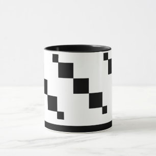 Taza Mug de arte de píxeles - Estilo Minimalista blanco